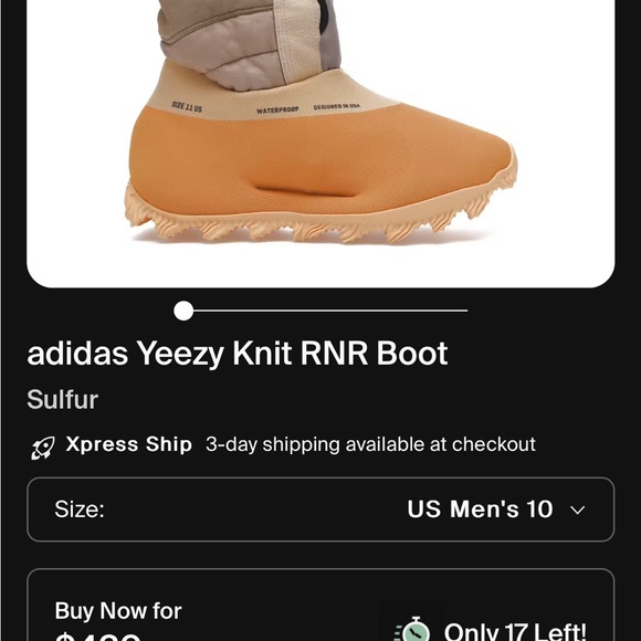 Yeezy knit boot size 10 - Picture 5 of 5